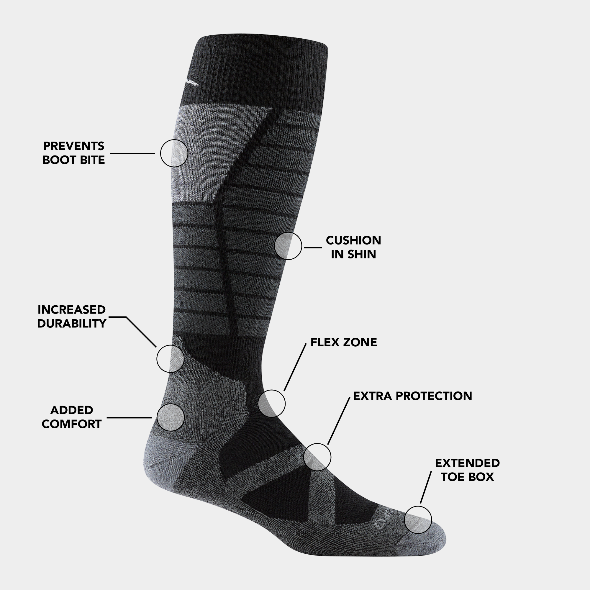 Men's Function X Over-the-Calf Midweight Ski & Snowboard Socks - Image 4